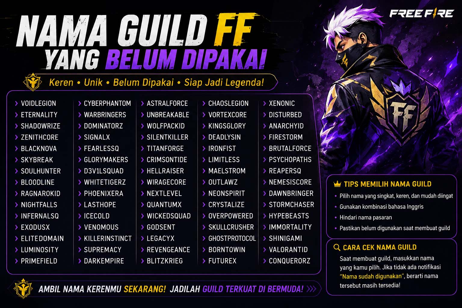 nama guild ff yang belum dipakai